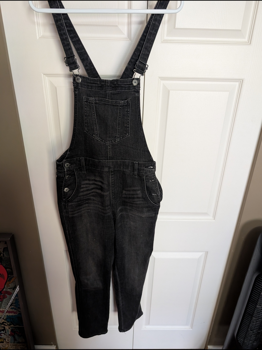 Old Navy Black Denim Overalls